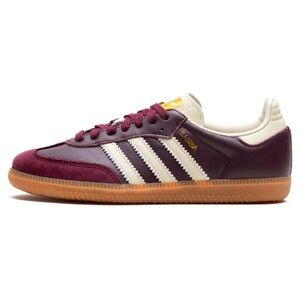 ADIDAS SAMBA - Burgundy and White Athletic Shoes with Classic Stripes